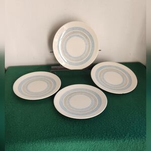 4 Retro Plates 6.25" Bread Homer Laughlin Lot Orbit Ironware Ovenproof Ci…
